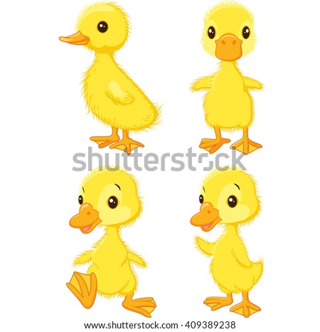 Cartoon Baby Duck Stock Vector 409389238 - Shutterstock