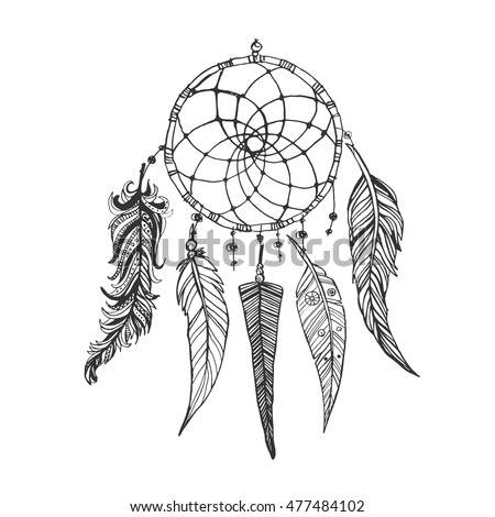 Highly Detailed Native American Dream Catcher Stock Vector 92526208 ...