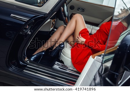 Business Girl Beautiful Legs Car Stock Photo 2973701 - Shutterstock