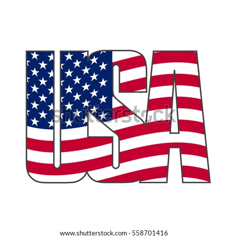 Usa Text Written Usa Flag Stock Illustration 143223703 - Shutterstock