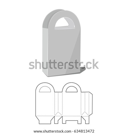 Slim Square Box Blueprint Layout Stock Vector 165857990 - Shutterstock