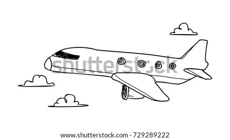 Air Plane Doodle Stock-Vektorgrafik (Lizenzfrei) 729289222 – Shutterstock