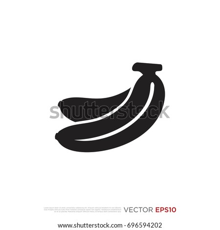 pictograph of banana fruit for template logo icon and identity vector designs