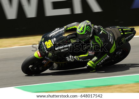MUGELLO - ITALY, JULY 13: British Yamaha rider Cal Crutchlow at 2012 Qualify Session Grand Prix TIM of Italy MotoGP at Mugello circuit on July 13, 2012