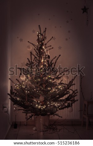 Empty Manger Night Under Foggy Conditions Stock Photo 340358900 ...