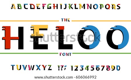 English Alphabet Liberty Vector Colorful Stylized Stock Vector 