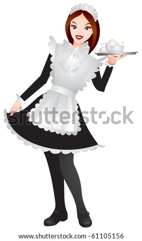 Waitress Isolated Stock Vectors & Vector Clip Art | Shutterstock