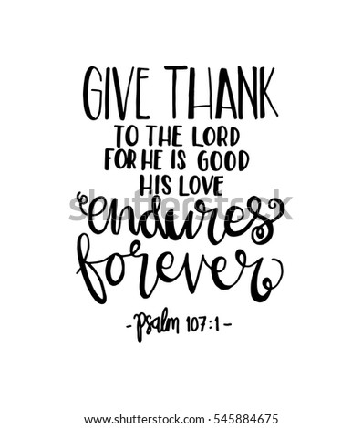 Give Thank Lord Bible Verse Hand Stock Vector 545884675 - Shutterstock