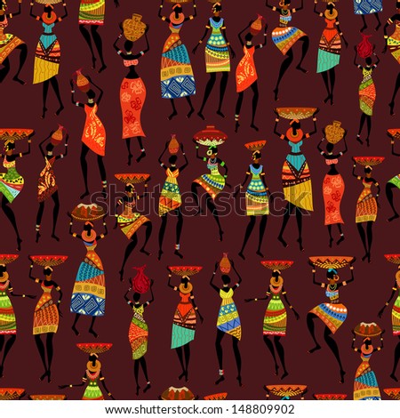 African Woman On Grunge Background Stock Vector 140701849 - Shutterstock