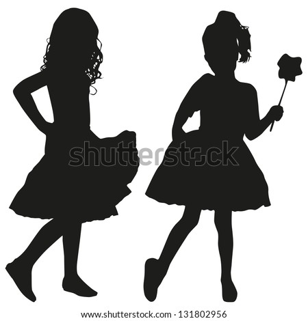 Little Girl Silhouette Stock Images, Royalty-Free Images & Vectors ...