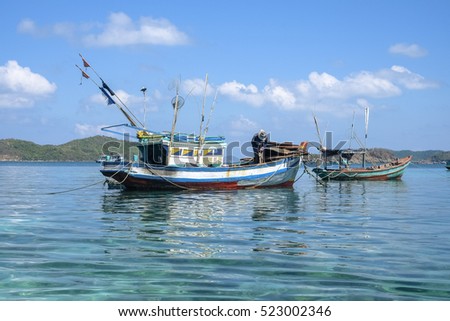 Nam Du, Kien Giang, vietnam asia sea with fishing boats