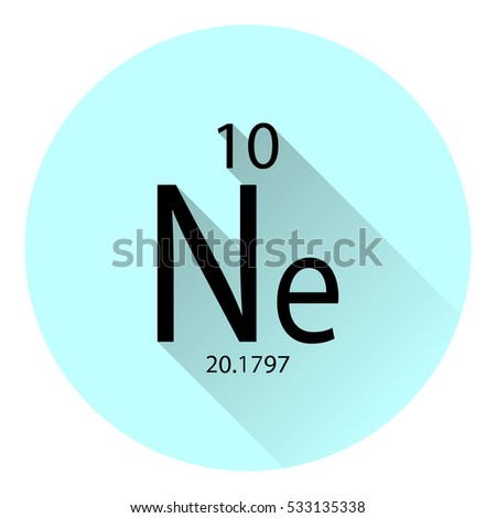 the periodic table element neon with the basic properties flat style with long shadow - Periodic Table Neon the periodic table element neon with the basic properties flat style with long shadow - Periodic Table Neon