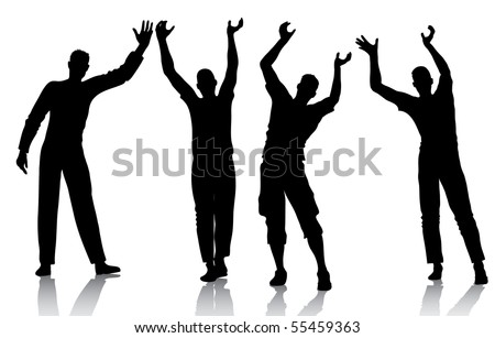 Reaching Man Silhouettes Stock Vector 55459363 - Shutterstock