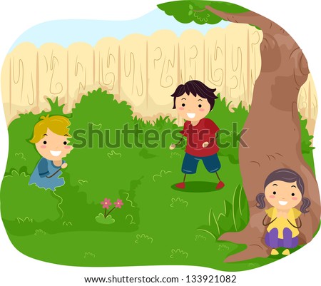 Playing Hide And Seek Stock Images, Royalty-Free Images & Vectors