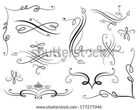 Line Art Illustration Featuring Different Strokes in Black and White