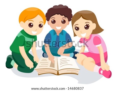 Stickman Illustration Featuring Kids Huddled Together Stock Vector ...