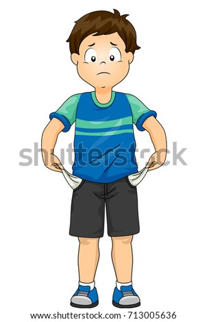 Man Empty Pockets Vector Stock Vector 58289632 - Shutterstock