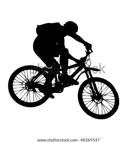 Vector Jump Mountain Bike Silhouette Stock Vector 27518998 - Shutterstock