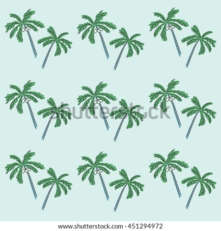 Set Tropical Palm Trees Leaves Mature Stock Vector 203399278 - Shutterstock