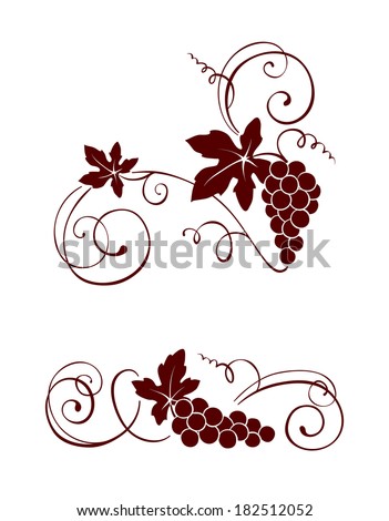 Design element - vine with swirls