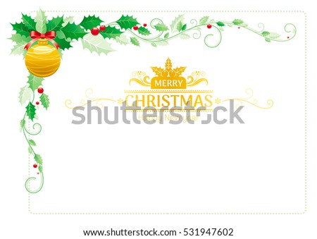 Christmas Holly Border Stock Images, Royalty-Free Images 