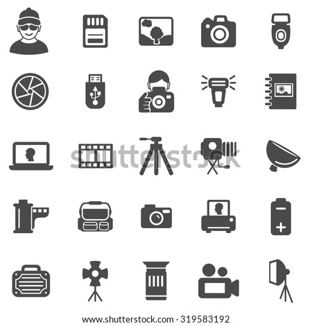 Photo Black Icons Setvector Stock Vector 319583192 - Shutterstock