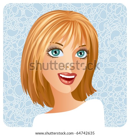 Hairstyles Illustration Twelve Hairstyles Stock Vector 64147336