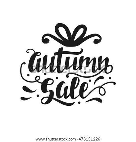 autumn sale banner cute unique hand stock illustration 697672060 white flyer online store
