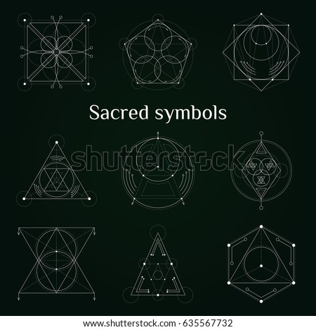 Sacred Geometry Forms Shapes Lines Logo Stock Vector 397249666 ...