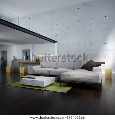 3d Rendering Interior Minimal Living Room Stock Illustration ... 3d Rendering Interior Minimal Living Room Stock Illustration ...