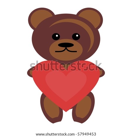 Funny Character Teddy Holding Paws Big Stock Vector 570227350 ...