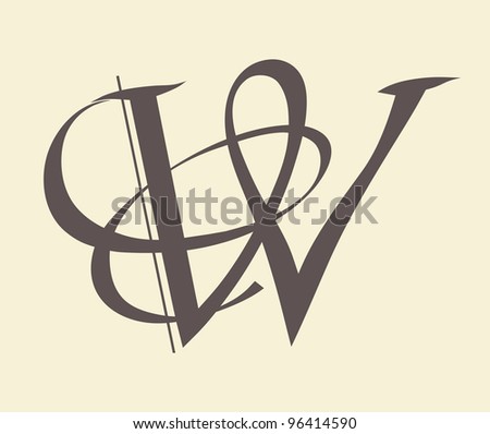 Calligraphic Letters Vector Design Stock Vector 96477065 - Shutterstock