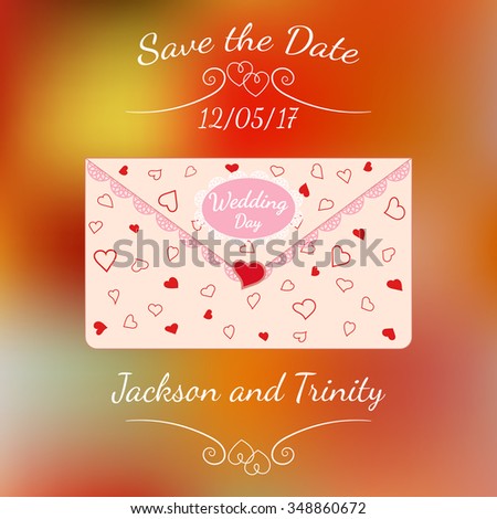 Wedding Letter Decorated Lace Texture Hearts Stock Vector 348860672