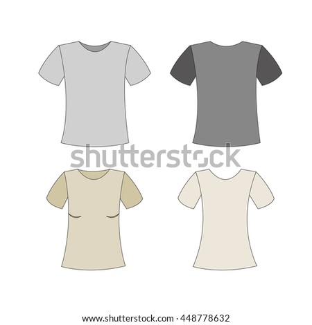 Blank Tshirt Template Vector Stock Vector 393989734 - Shutterstock