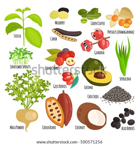Vegetarian superfood healthy and vegetable vegetarian eco food
