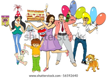 Birthday Party Cartoon Stock Images, Royalty-Free Images & Vectors