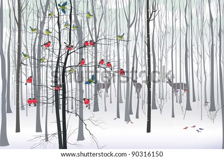 Christmas tree in the forest