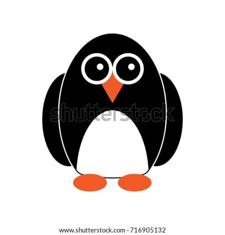 Cute Cartoon Penguin Stock Vector 129297719 - Shutterstock