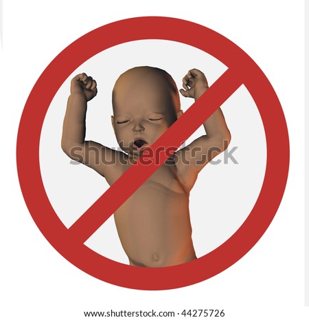 No sign of baby crying - stock photo