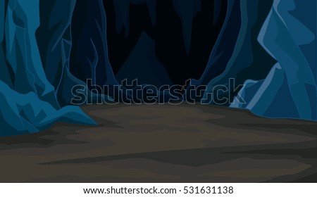 Cartoon Cave Landscape Vector Stock Vector 531631138 - Shutterstock