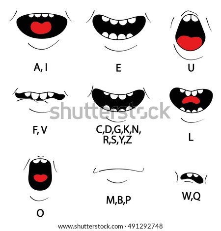 Set Character Speaks Animation Stock Vector 491292748 - Shutterstock