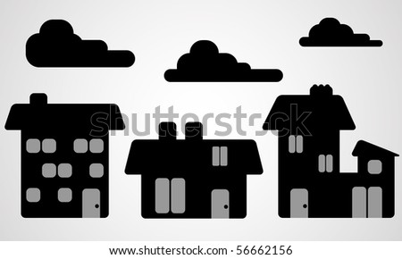 Silhouette House Stock Vector 94594882 - Shutterstock