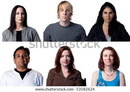 Many Sad Faces Our Group Six Stock Photo 51922987 - Shutterstock