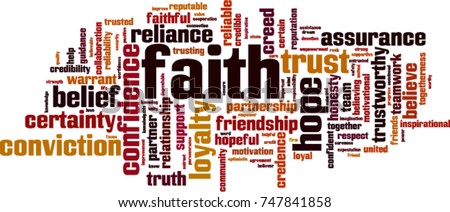 Faith Word Cloud Concept Vector Illustration Stock Vector 747841858 ...