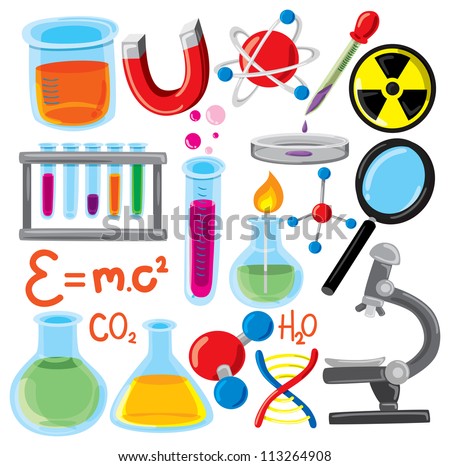 Set Science Stuff Icon Stock Vector 113264908 - Shutterstock