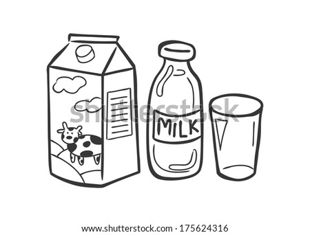 Milk Dairy Product Doodle Stock Vector 113622412 - Shutterstock