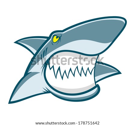 Shark Mascot Stock Vector 134586986 - Shutterstock