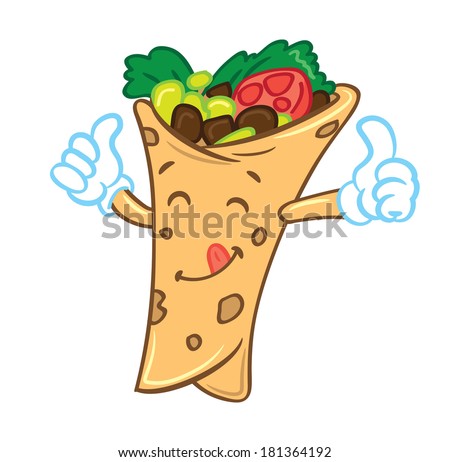 Cartoon Burrito Stock Vector 137326712 - Shutterstock