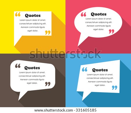 Quotes Design Template Stock Vector 331605185  Shutterstock