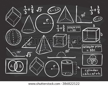 Math Icons On Blackboard Stock Vector 60460576 - Shutterstock